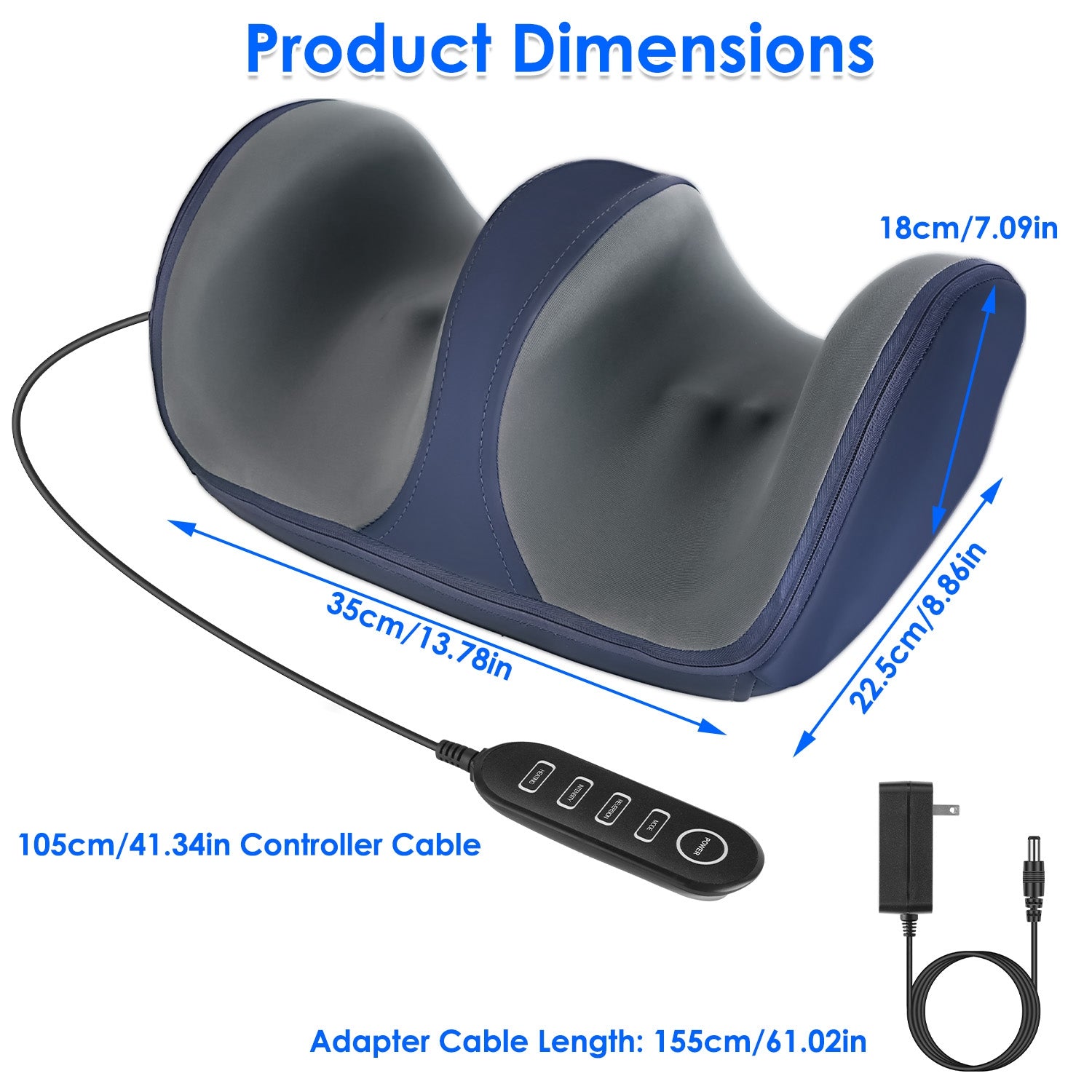 1Pc Shiatsu Foot Massager With Heat Foot Calf Thigh Arm Massager Machine With 3 Modes 3 Intensity Levels Gifts For Mom Dad Lover